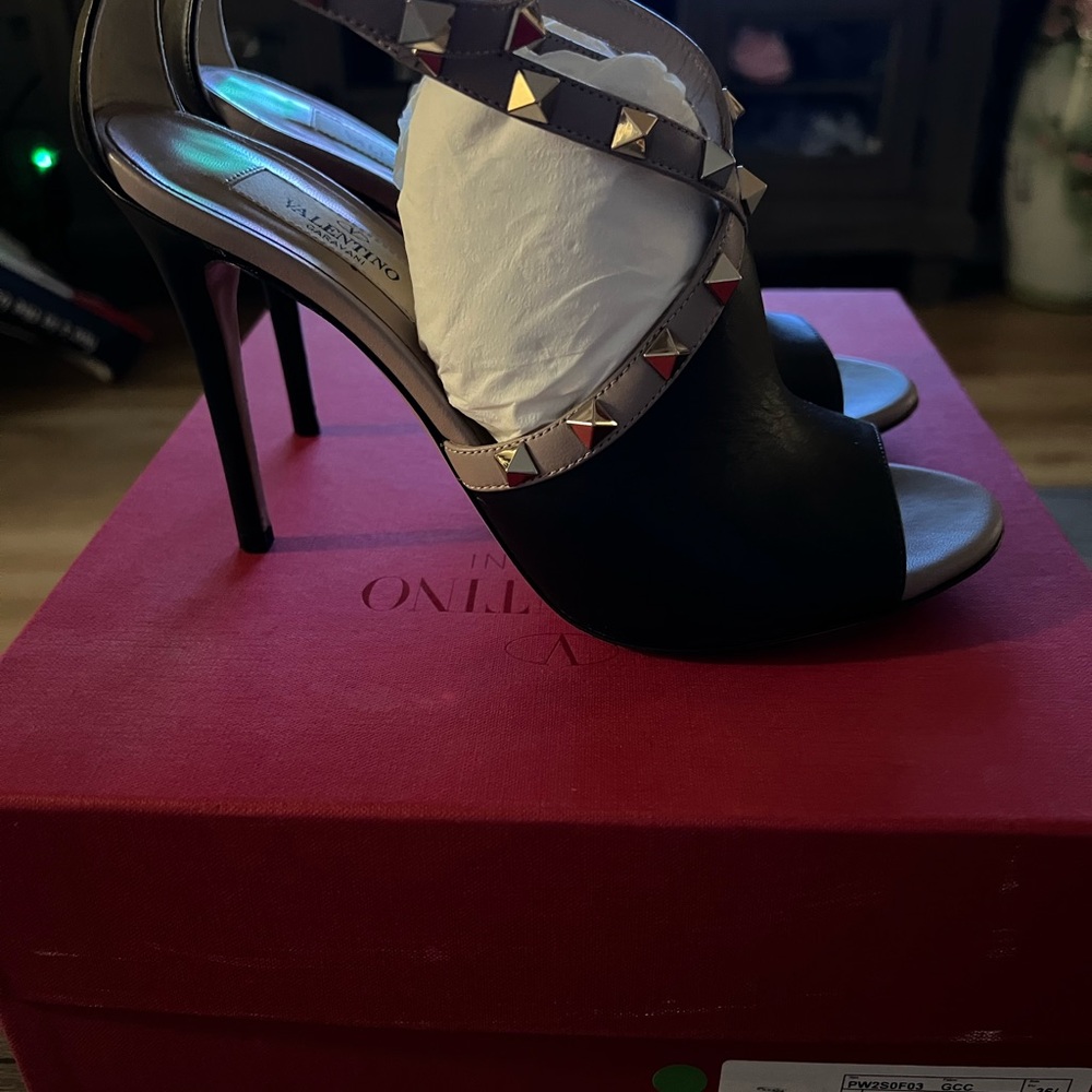 Valentino rockstud ankle-wrap sandal